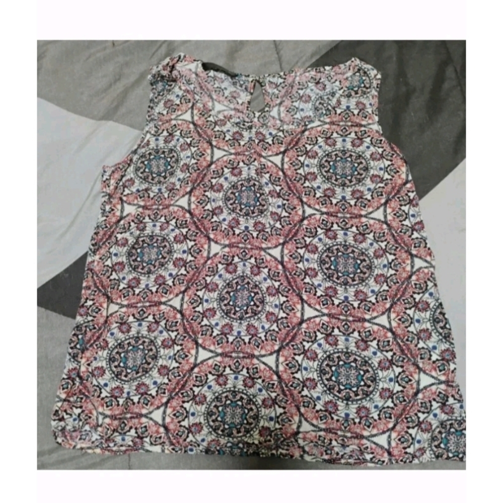 Only Pink and Blue Patterned Blouse